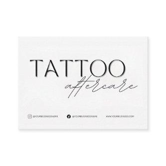 Personal Tattoo Aftercare Card Template with Icon