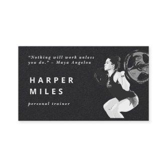 personal trainer black and white