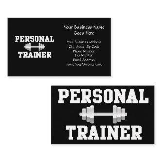 Personal Trainer Black and White Dumbell Training