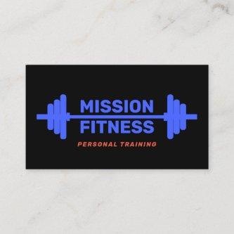 Personal Trainer Blue Barbell Fitness Black
