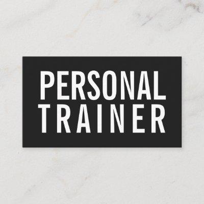 Personal trainer fitness black and white modern