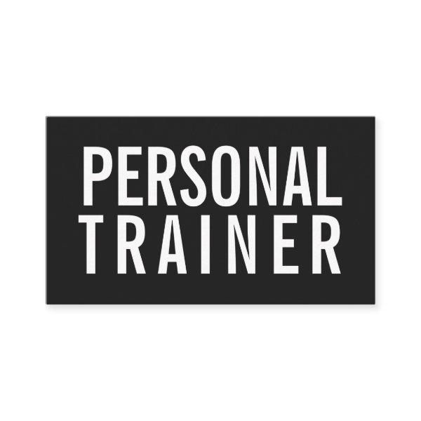 Personal trainer fitness black and white modern