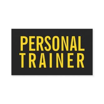 Personal trainer fitness black and yellow modern