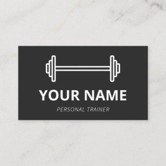 Personal Trainer Fitness Coach White Dumbbell Cool