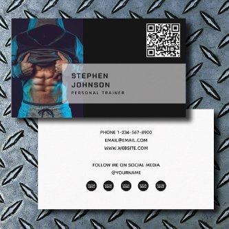 Personal Trainer Fitness QR Code Social Media Icon