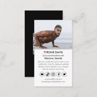 Personal Trainer Fitness Qr Code Social Media Icon