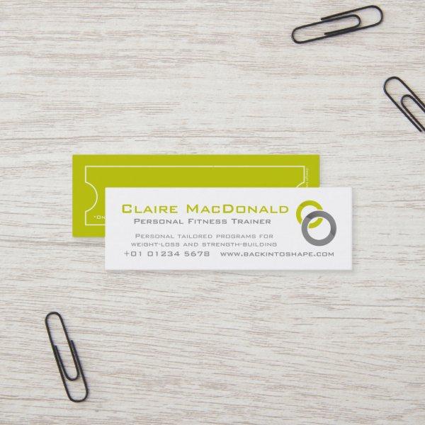 Personal Trainer lime grey business promotion card