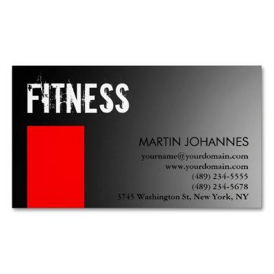 Personal Trainer Red Gray Magnetic