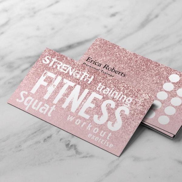 Personal Trainer Rose Gold Glitter Fitness Loyalty
