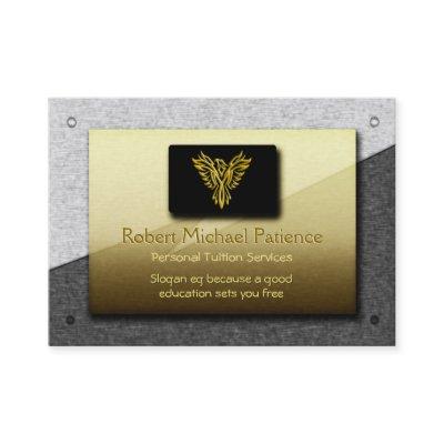 Personal Tutor - gold on steel