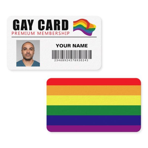 Personalised Gay Card Premium Membership Identity