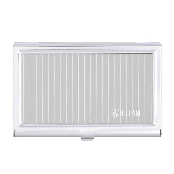 Personalised light grey pinstripes  case