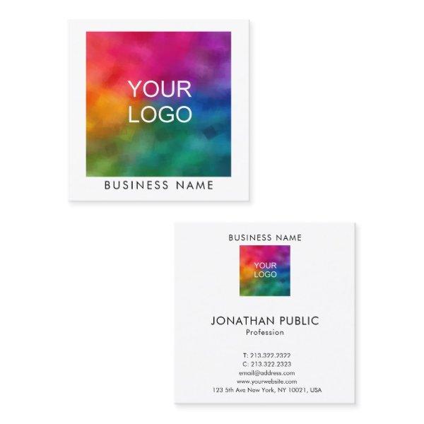 Personalize Add Upload Your Business Company Logo Square