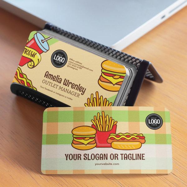Personalize Business Logo | Hamburger Hotdog Theme