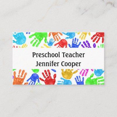 Personalize Daycare Preschool Teacher Colorful