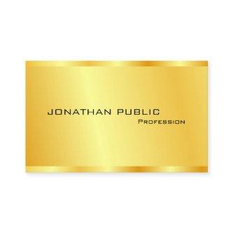 Personalize Faux Gold Modern Elegant Professional