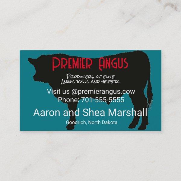 Personalized Angus Bull Silhouette