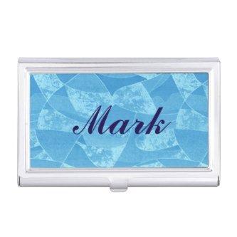 Personalized Blue Stain Glass  Holder