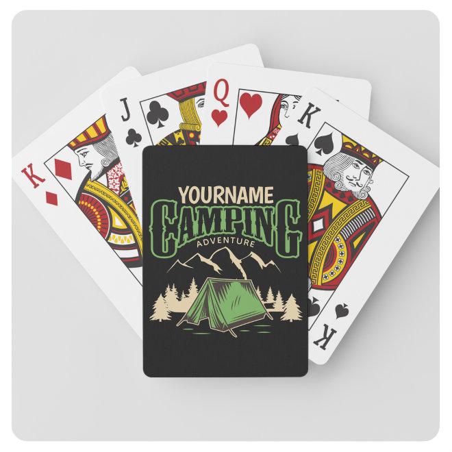 Personalized Camping Family Camp Trip Adventure   Playing Cards