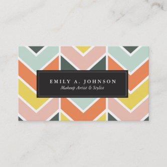 Personalized | Cheerful Chevron by Origami Prints