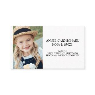 Personalized Child Food Allergy Alert