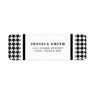 Personalized Classic houndstooth pattern Dogstooth Label