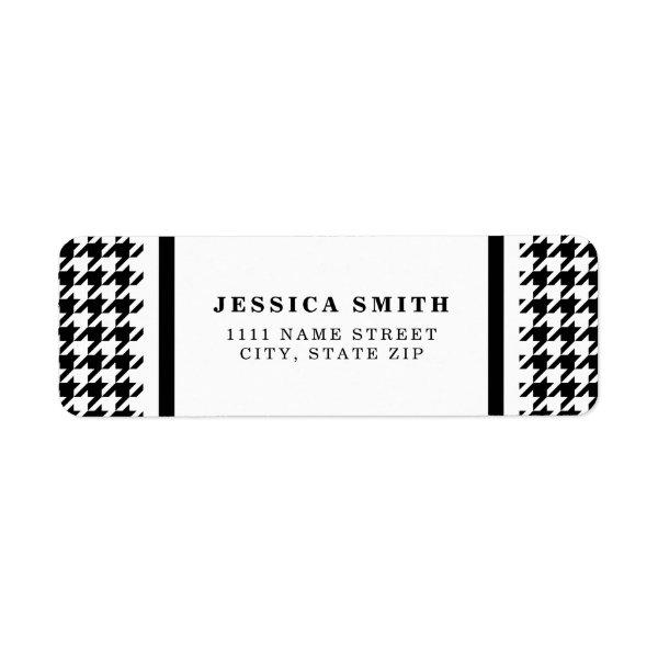Personalized Classic houndstooth pattern Dogstooth Label