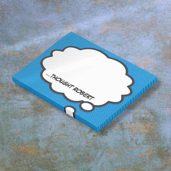 Personalized Comic Book Funny Think Bubble Post-it Notes