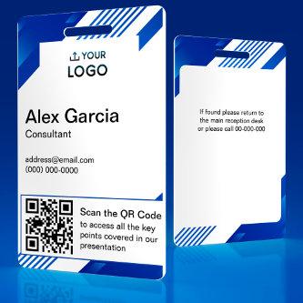 Personalized Company Employee Logo & QR Code Badge