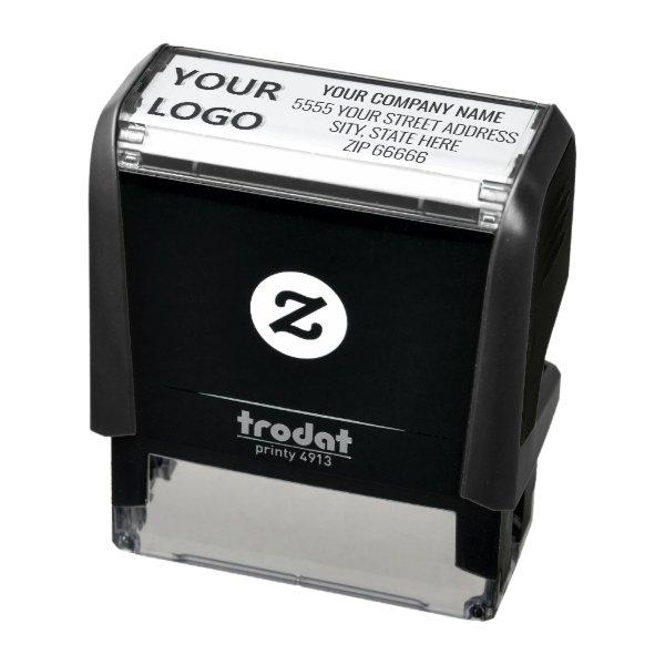 Personalized Company Logo Name Address Stamp