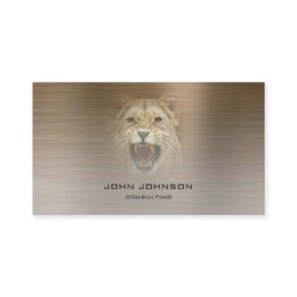 Personalized Consulting Lion Sepia Metallic Steel