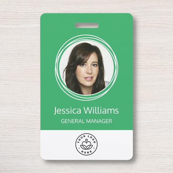 Personalized Corporate Employee ID Green Badge