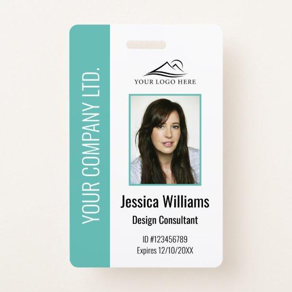 Personalized Corporate Employee Teal ID Badge