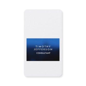 Personalized Custom Blue White Elegant Modern