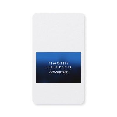 Personalized Custom Blue White Elegant Modern