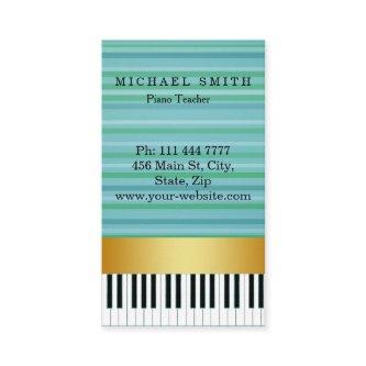 Personalized Custom Gold Stripe Piano Teacher