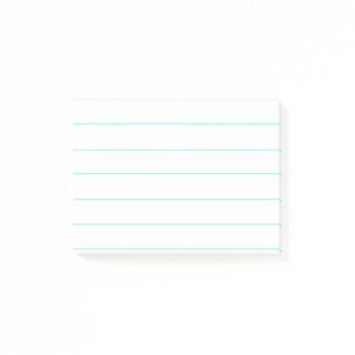 Personalized Customizable Lined Notebook Paper Post-it Notes