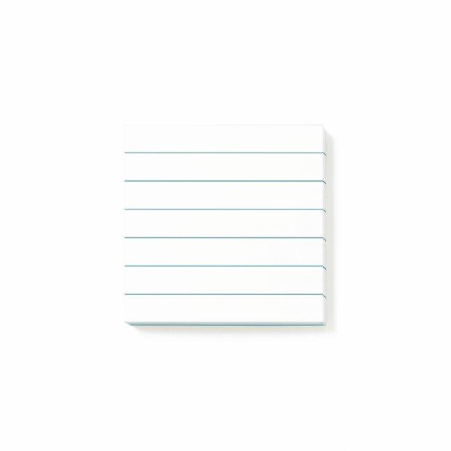 Personalized Customizable Lined Notebook Paper Post-it Notes