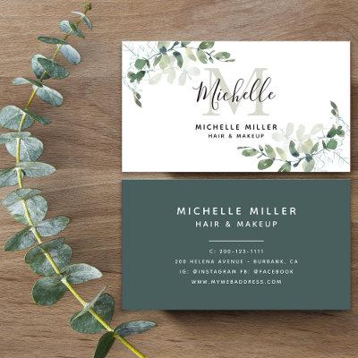 Personalized Elegant Eucalyptus Monogram