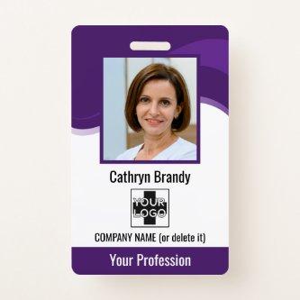 Personalized Employee, Photo, Bar Code & Logo Badge