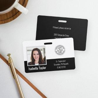 Personalized Employee Photo ID Company Security Badge