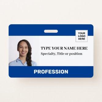 Personalized Employee | Photo Logo Barcode Name Badge