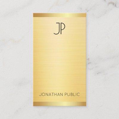 Personalized Faux Gold Modern Elegant Professional