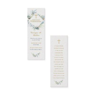 Personalized  First Communion Prayer Card