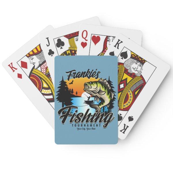 Personalized Fishing Tournament Fish Angler Trout Poker Cards