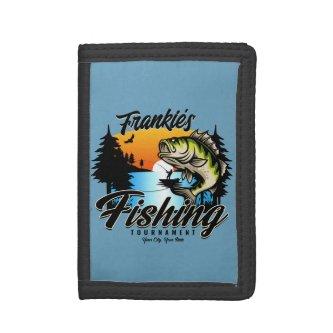 Personalized Fishing Tournament Fish Angler Trout  Trifold Wallet