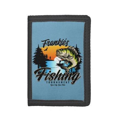 Personalized Fishing Tournament Fish Angler Trout  Trifold Wallet