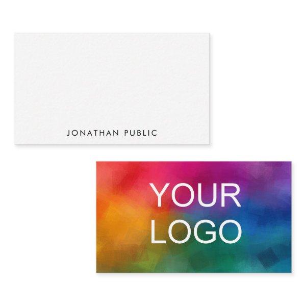 Personalized Flat Note Card Add Text Logo Here
