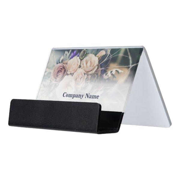 Personalized Floral Shop Photo  Desk  Holder