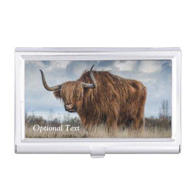 Personalized Fluffy Scottish Highland Cow  Case